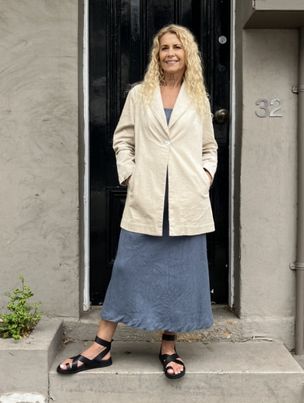 Jiva Whale Cord Catherine Jacket - Ecru -jivaclothing