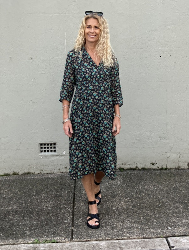 Jiva 50's Dress - Evie Print - Ramie -jivaclothing