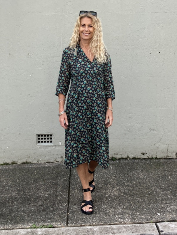 Jiva 50's Dress - Evie Print - Ramie -jivaclothing