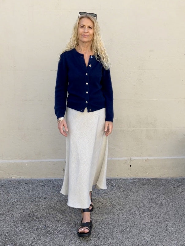 Kind-Human-Kind - Jane Cashmere/ Silk Cardigan - Eclipse -jivaclothing