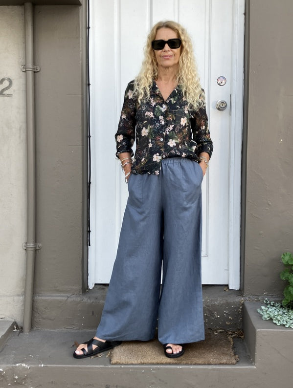 Jiva Fitted Shirt- Exquisite Print - Silk Cotton -jivaclothing