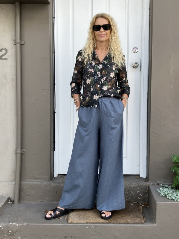 Jiva Fitted Shirt- Exquisite Print - Silk Cotton -jivaclothing