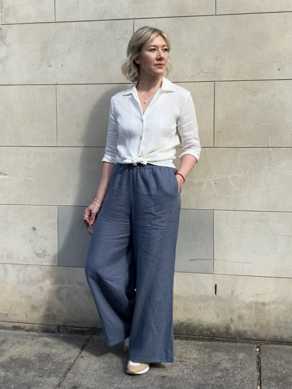 Jiva Fitted Shirt - Ivory - Linen -jivaclothing