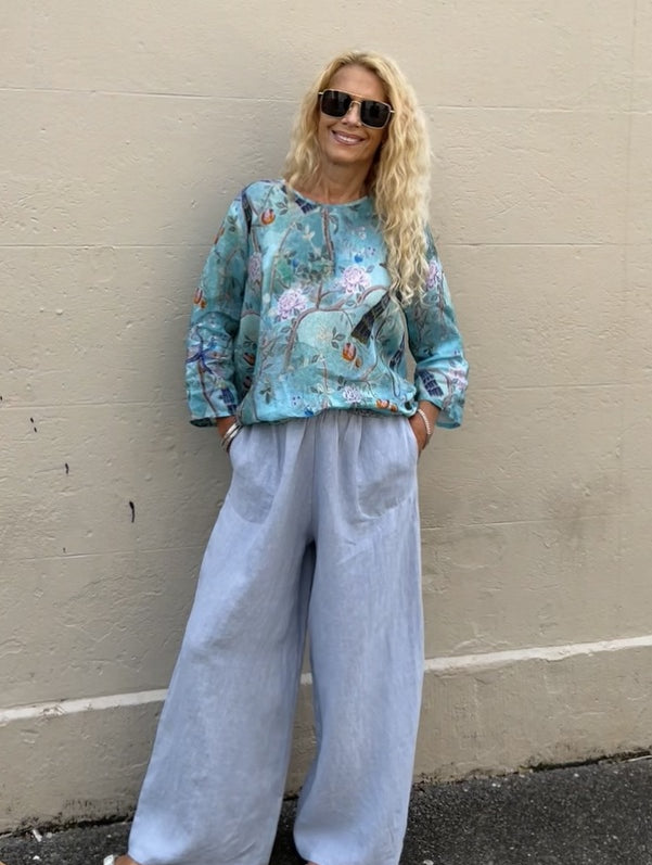 Jiva Maria Shirt - Chinoiserie Print-jivaclothing