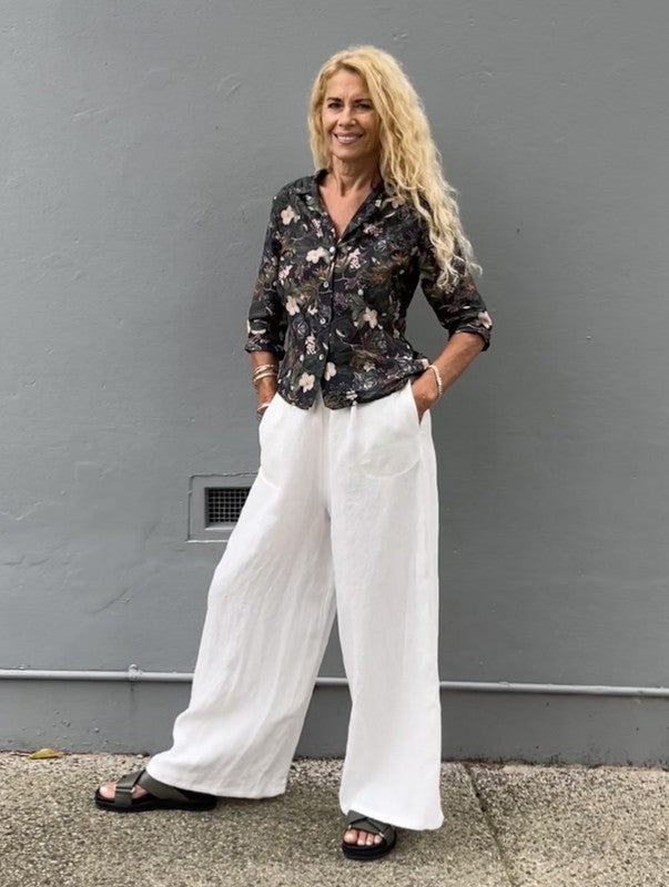 Jiva Fitted Shirt- Exquisite Print - Silk Cotton-jivaclothing