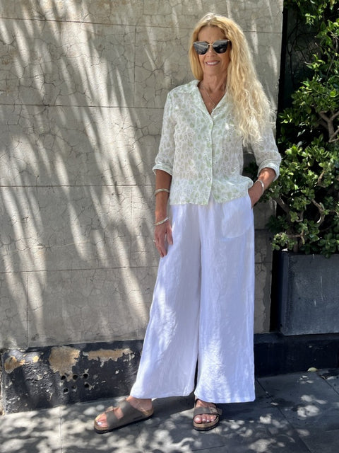 Jiva Maria Shirt - Song Bird Print - Ramie main image 0