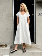 Jiva Linen Greta Dress - Natural-jivaclothing