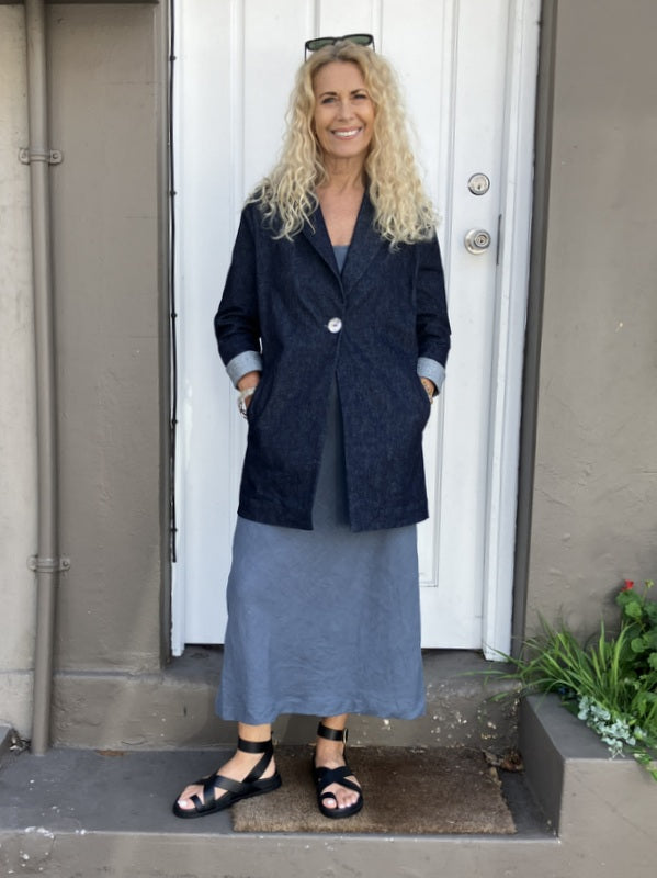 Jiva Denim Catherine Jacket - Navy -jivaclothing