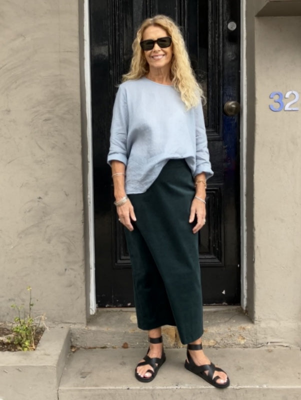 Jiva Maria Shirt - Duck Egg Blue - Ramie -jivaclothing