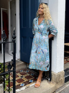 Jiva 50's Dress - Chinoiserie Print -  Ramie-jivaclothing