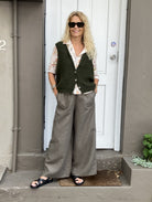 Luna Gallery Kid  Mohair Vest - Olive -jivaclothing