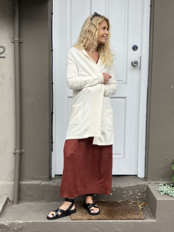 Kind-Human-Kind Virginia Cashmere Cardigan - Off White -jivaclothing